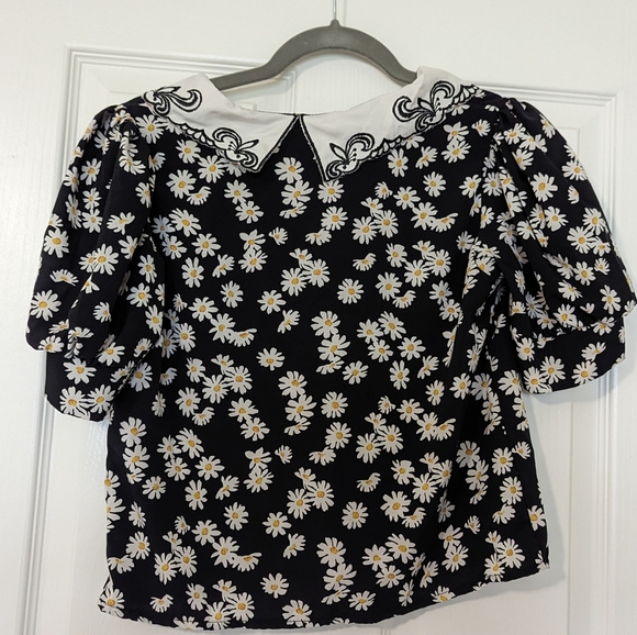 Vintage handmade daisy button up crop top - Picture 5 of 5